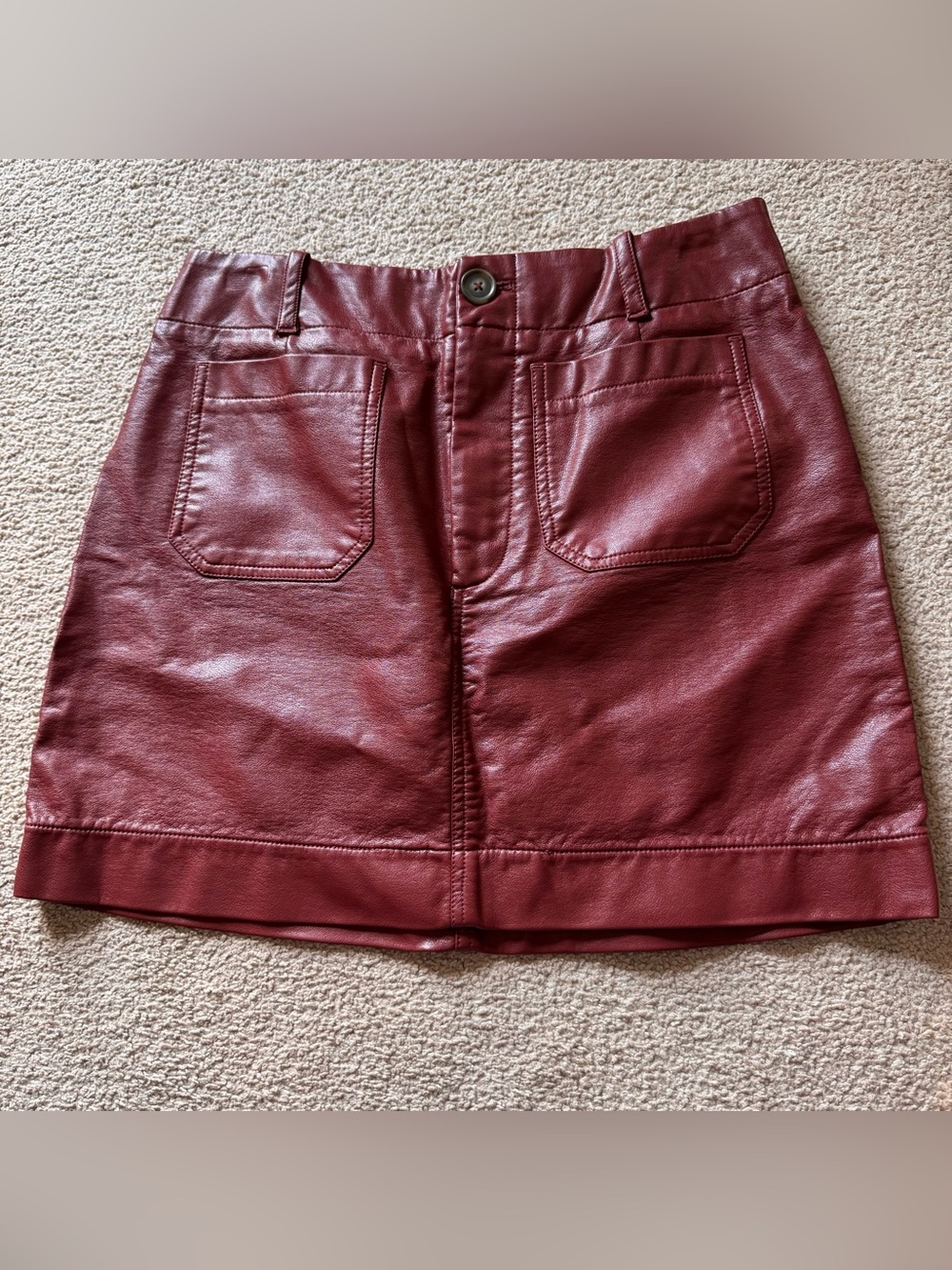 Maeve Colette Faux Leather Mini Skirt